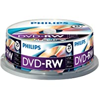 Philips DN4S4B25F - DVD+RW vírgenes (4.7 GB- 120 Minutos- 25 Unidades- 4X)
